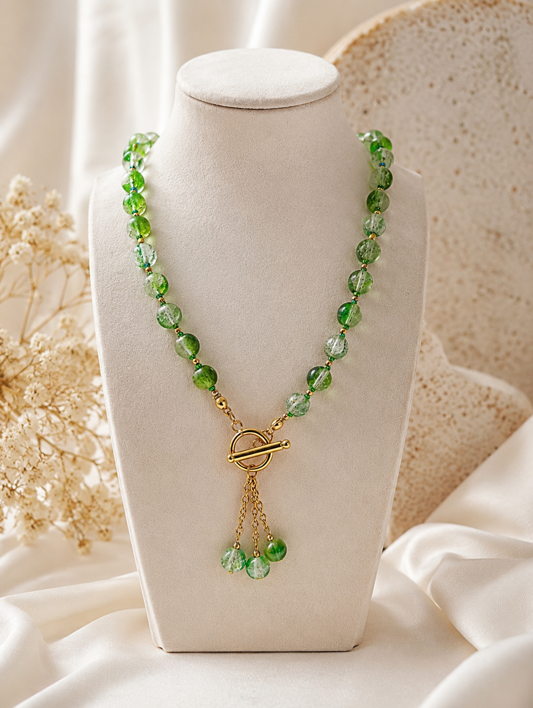 Green Marble Drop Necklace🟢 - Code N2022