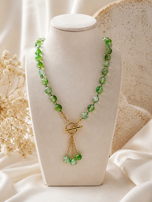 Green Marble Drop Necklace🟢 - Code N2022