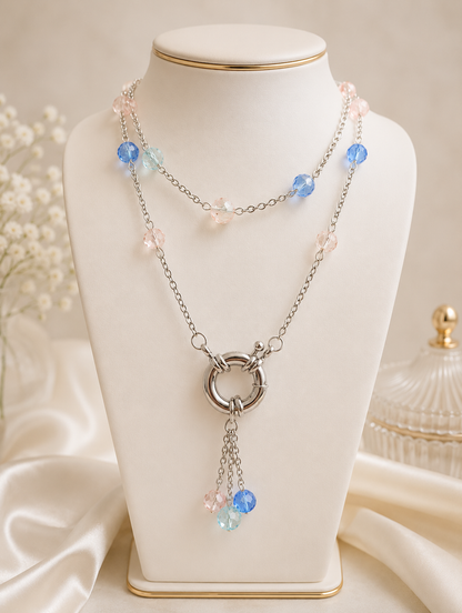 Cotton Candy Necklace 🍬🩵🌸 Code N2010
