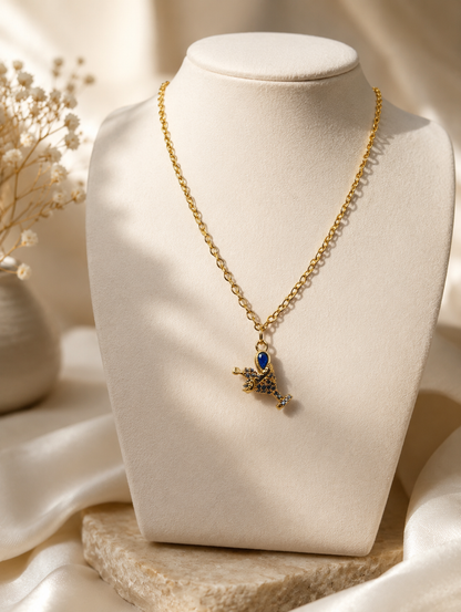 Champagne Celebration Necklace  ( Navy blue )🥂 💙 - Code N2025