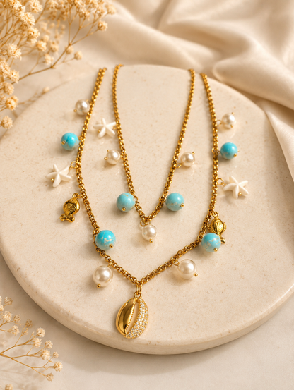 Coastal Pearl Necklace 🤍🐚- Code N2019