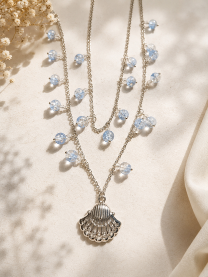 Ocean Breeze Shell Necklace 🤍🩵 - Code N2020