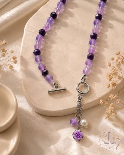 Lavender Pearl Toggle Necklace 💜 Code N2014