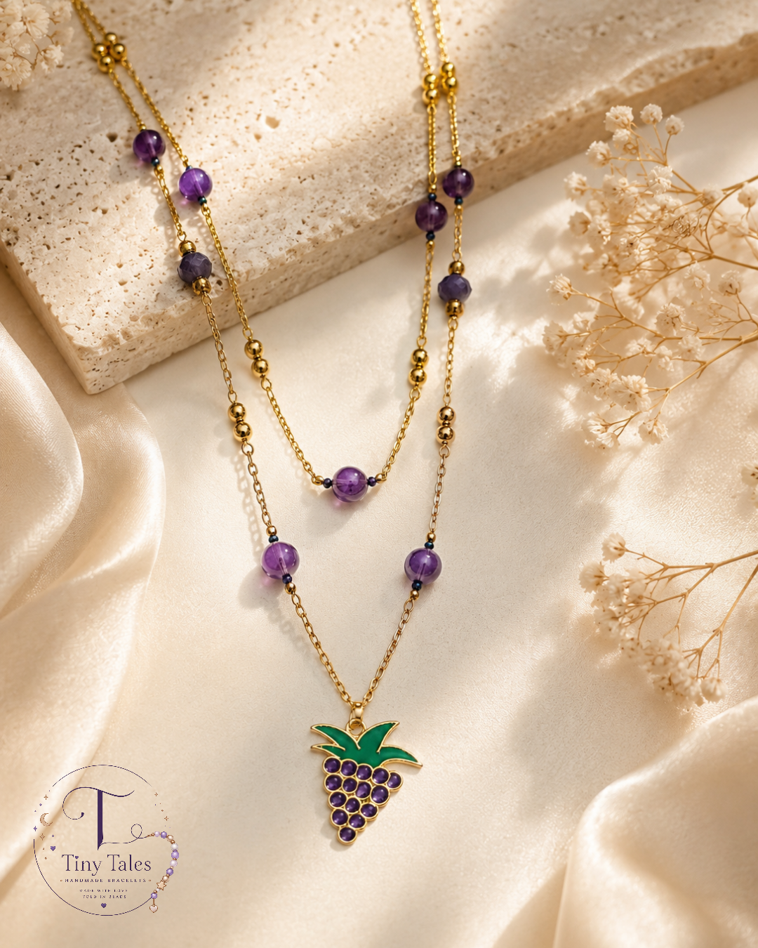 Vineyard Dreams Layered Necklace 🍇💜 - Code N2023
