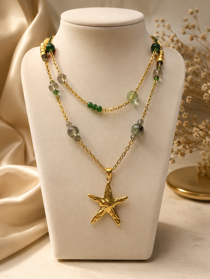 Emerald Starfish Necklace ⭐💚 - Code N2015